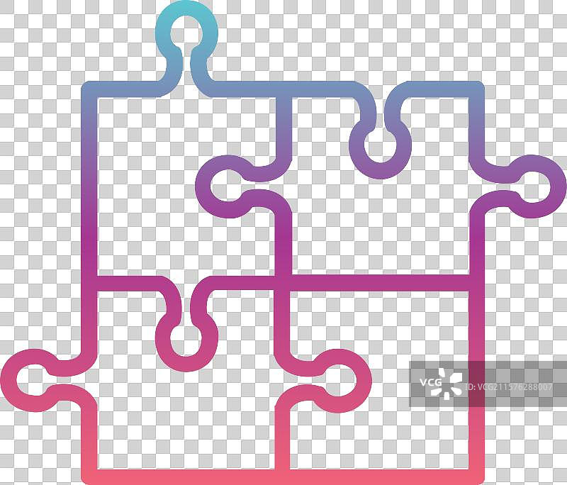 拼图线条渐变设计图片素材