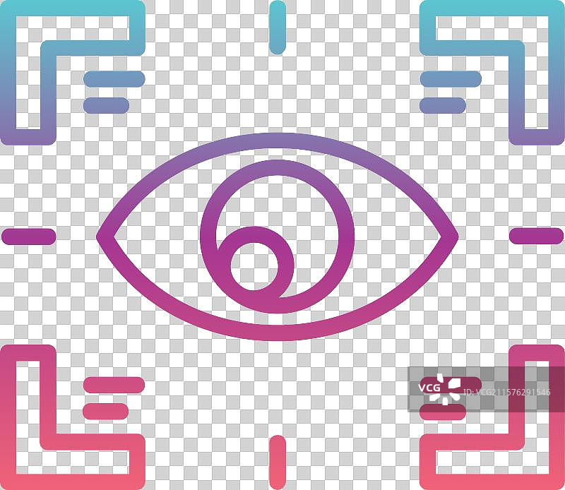 眼部扫描仪线性渐变设计图片素材