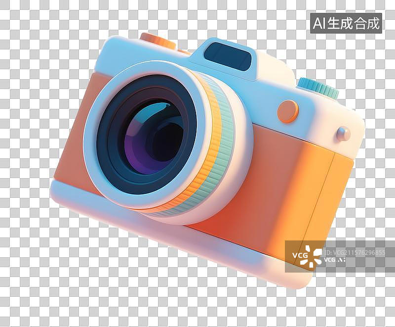 【AI数字艺术】三维图形照相机免抠元素图片素材