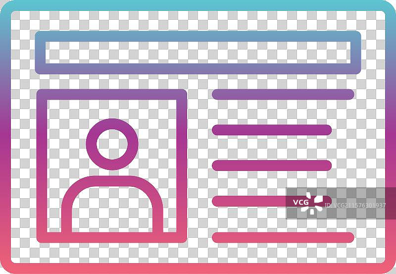 驾驶执照线性渐变设计图片素材