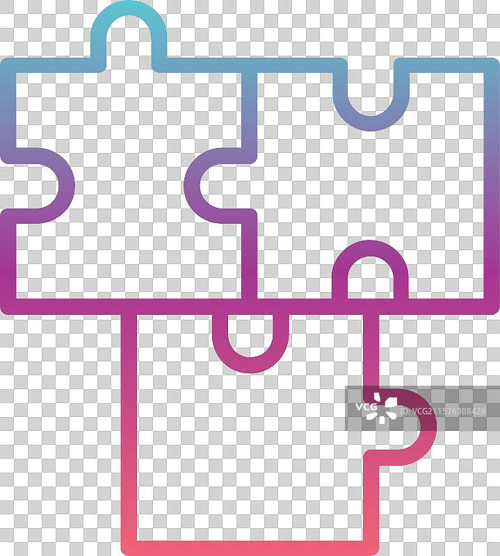 拼图线条渐变设计图片素材