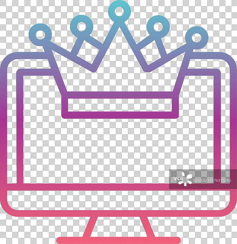 皇冠线条渐变设计图片素材