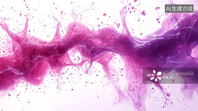 【AI数字艺术】紫色液体动态扩散艺术效果图片素材
