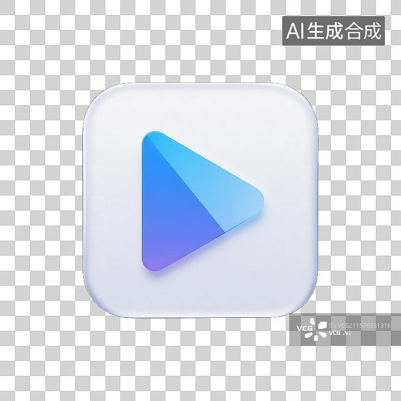 【AI数字艺术】播放器视频播放按钮图片素材