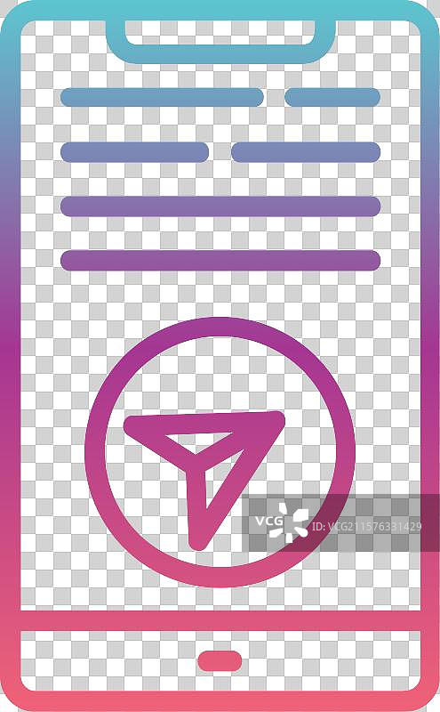 电报聊天线条渐变设计图片素材