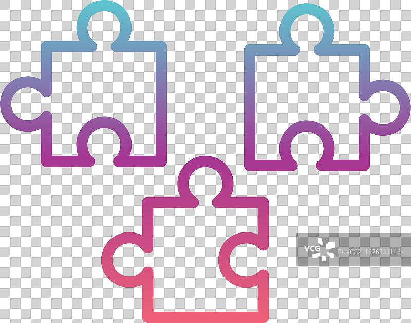 拼图游戏线性渐变设计图片素材