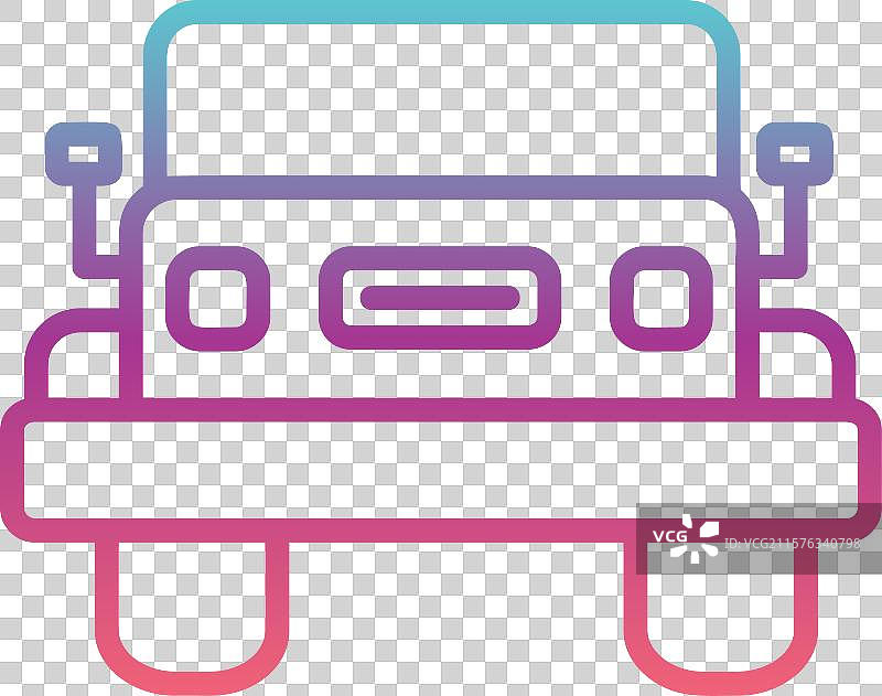 吉普车线条渐变设计图片素材