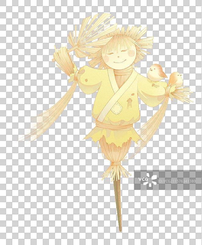 稻草人插画元素图片素材