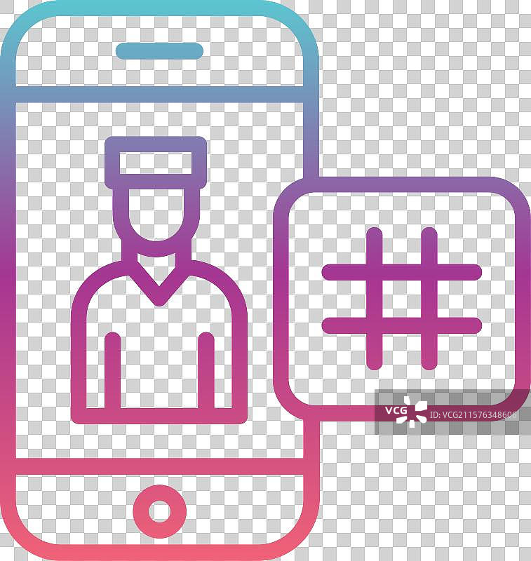 渐变设计的标签线图片素材