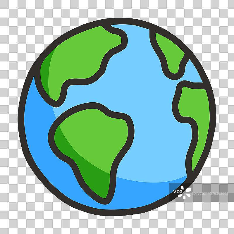 几何扁平手绘地球地球仪插画元素素材图片素材