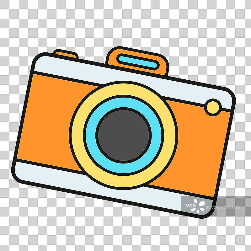 几何扁平手绘数码相机插画元素素材图片素材