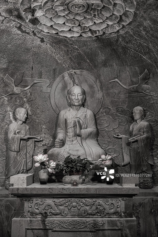 江南第一窟，福建省南平市顺昌县合掌岩石刻图片素材