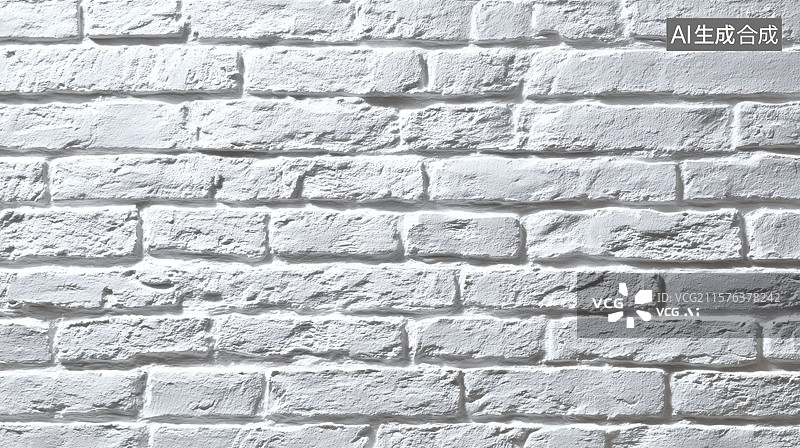 【AI数字艺术】白色砖墙特写图片素材