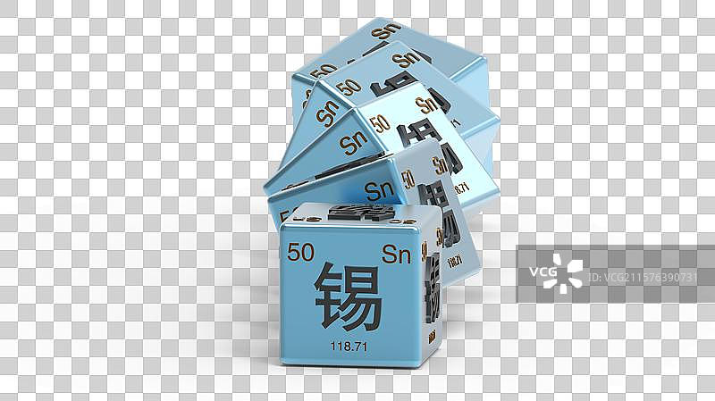 3D元素周期表50号锡元素Sn图图片素材