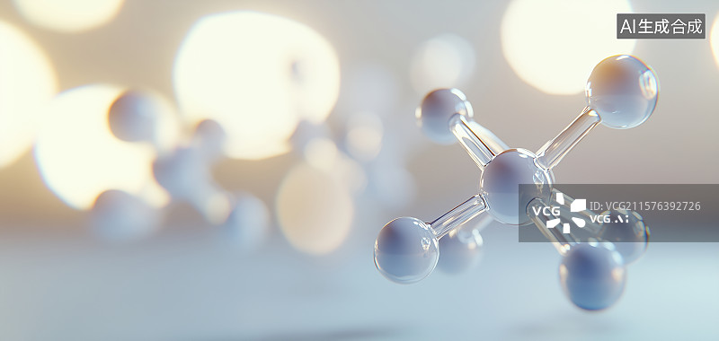 【AI数字艺术】3D三维科技医疗主题细胞分子生物学背景图图片素材