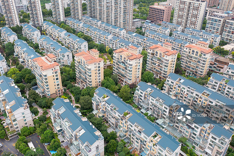 河南郑州荥阳城市居住区、洋房别墅小区图片素材