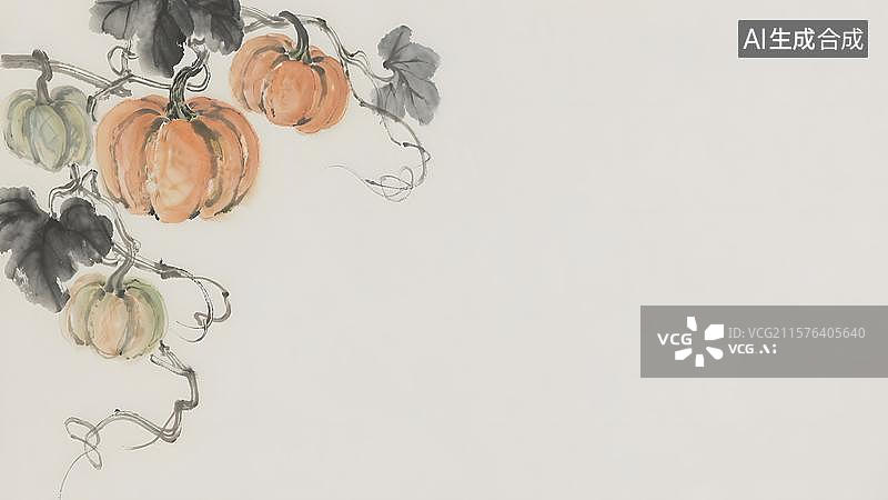 【AI数字艺术】水墨画居左图片素材