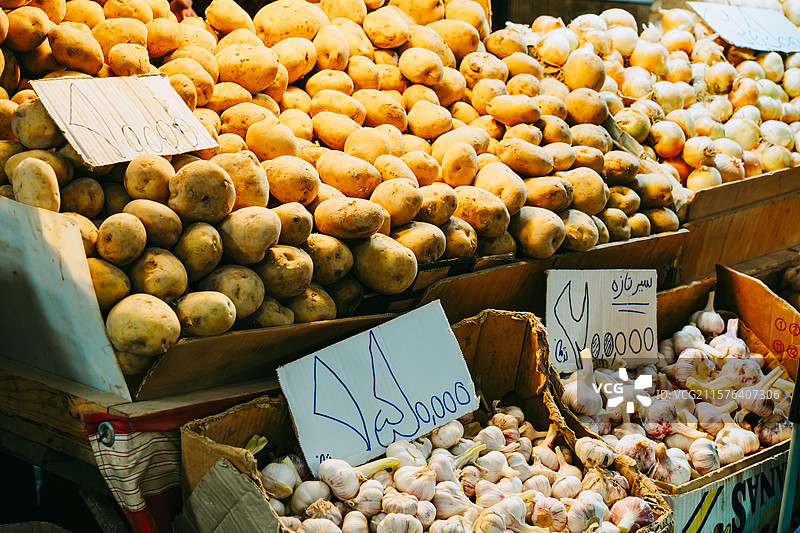 丰收时节的农贸市场图片素材