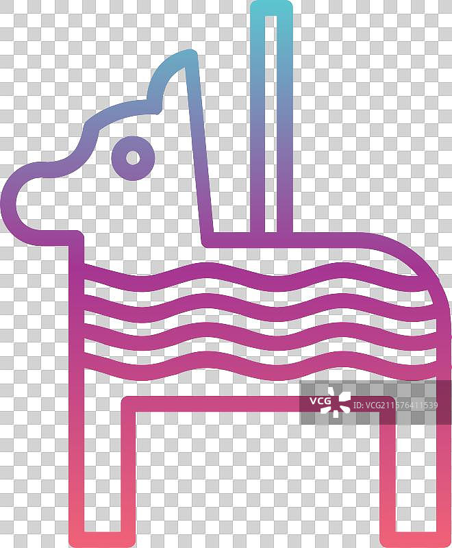 彩色渐变设计的皮纳塔图片素材