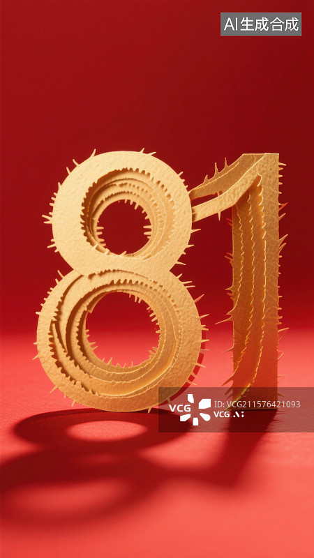 【AI数字艺术】八一建军节数字剪纸风格党建背景图片素材