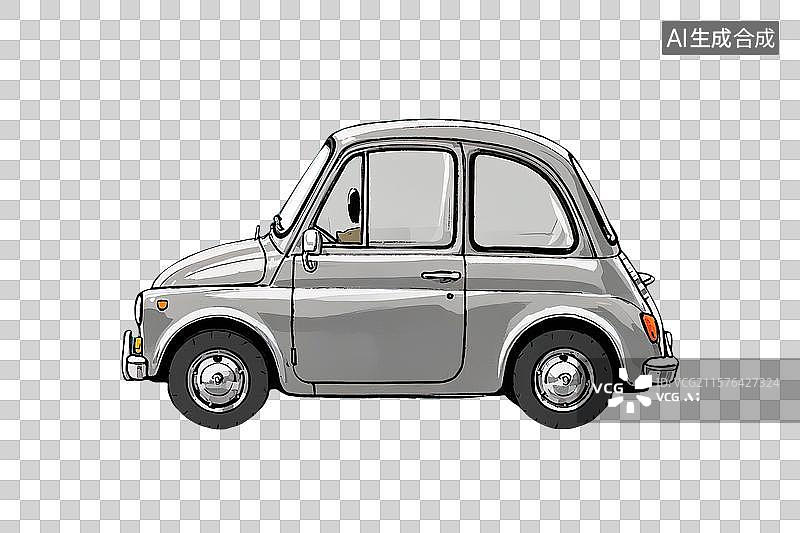 【AI数字艺术】手绘萌版宫崎骏风格汽车插画图片素材