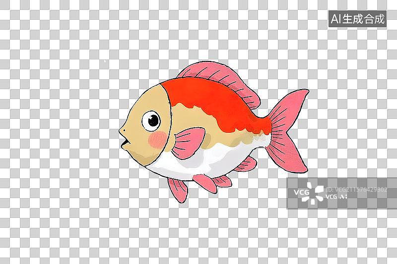 【AI数字艺术】手绘萌版萌系小鱼插画图片素材