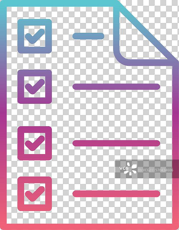 购物清单线性渐变设计图片素材