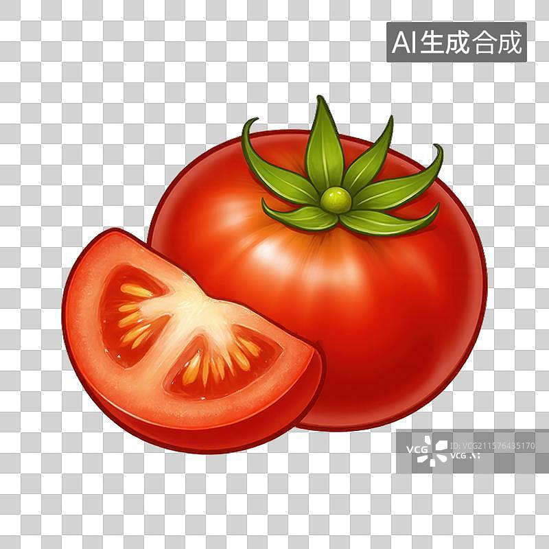 【AI数字艺术】鲜红欲滴的番茄图片素材