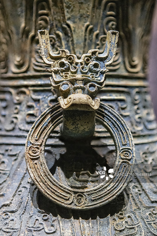 国博-凤凰故国-青铜时代曾楚-曾伯桼带盖铜壶-春秋-2016年京山苏家垄88号墓出土-湖北省博物馆藏图片素材