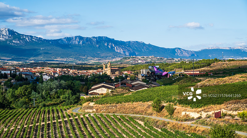 西班牙阿拉瓦省的里奥哈地区最古老最传统的酒庄瑞格尔侯爵酒庄豪华酒店图片素材