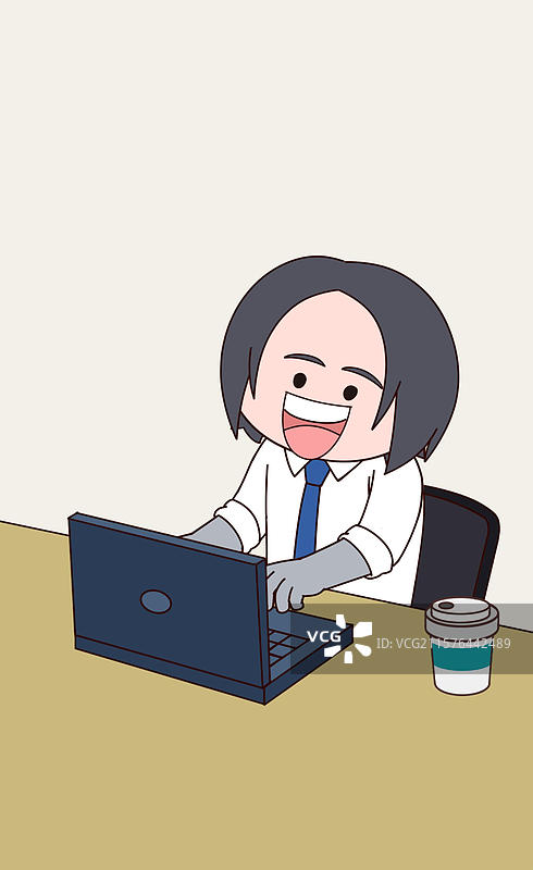 现代年轻人的生活方式熬夜看剧笔记本电脑上网浏览伤身体失眠困倦睡眠插画图片素材