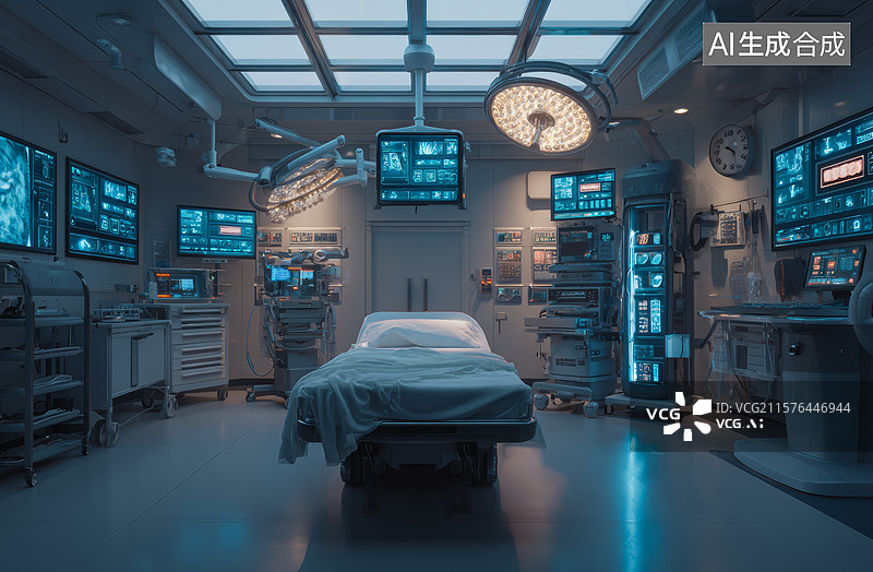 【AI数字艺术】未来医疗手术室图片素材