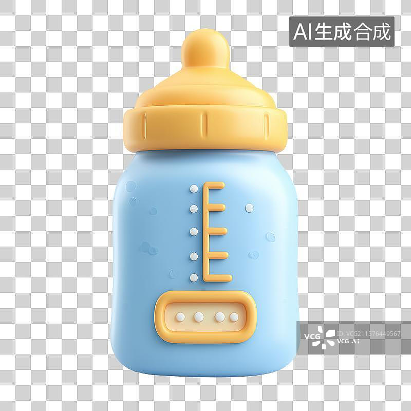 【AI数字艺术】可爱的奶瓶3d效果图图片素材