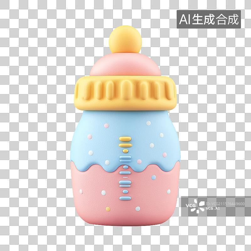 【AI数字艺术】可爱的奶瓶3d效果图图片素材
