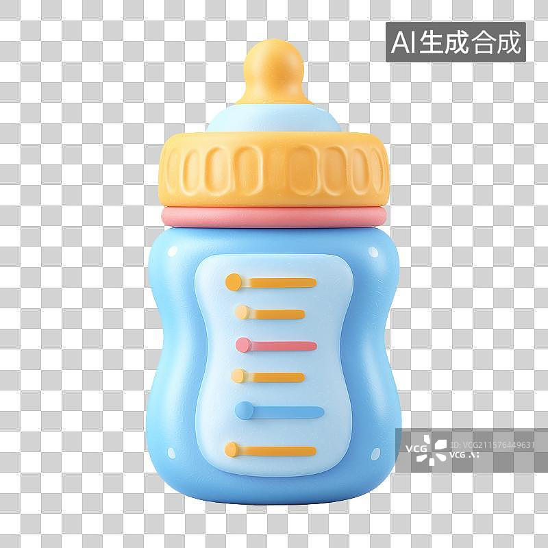 【AI数字艺术】可爱的奶瓶3d效果图图片素材