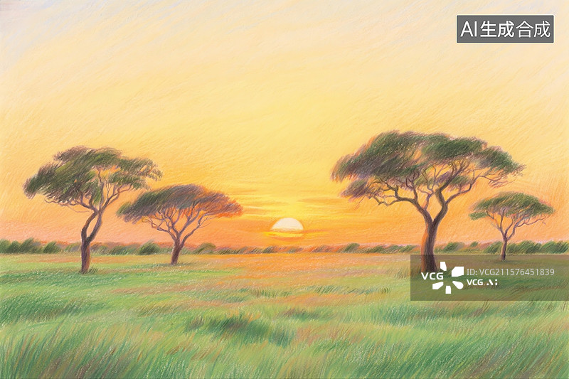 【AI数字艺术】非洲大草原图片素材