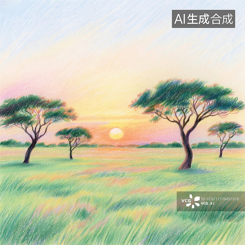 【AI数字艺术】非洲大草原图片素材