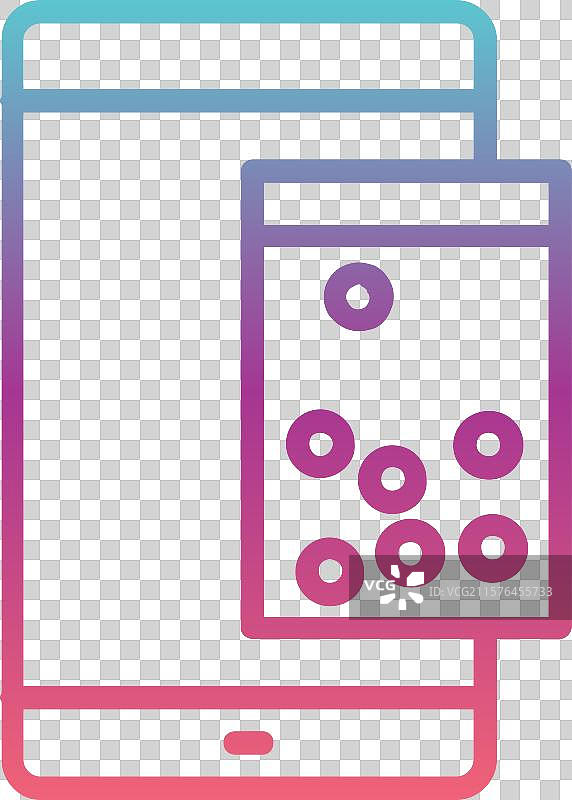 智能手机线条渐变设计图片素材