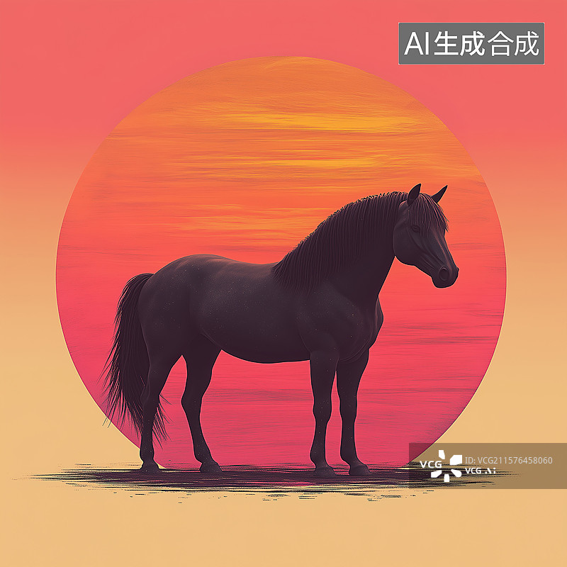 【AI数字艺术】马的装饰画图片素材