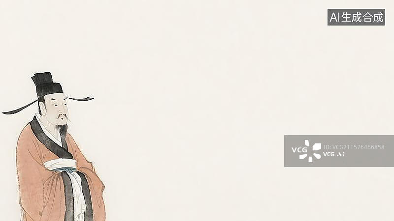 【AI数字艺术】水墨画左下图片素材