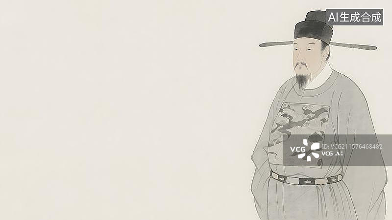 【AI数字艺术】水墨画居右图片素材