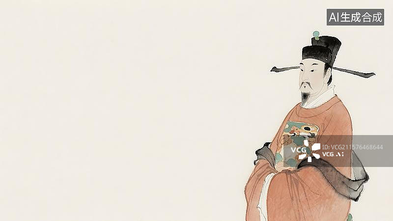 【AI数字艺术】水墨画居右图片素材