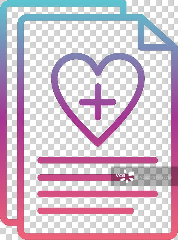 健康保险线性渐变设计图片素材