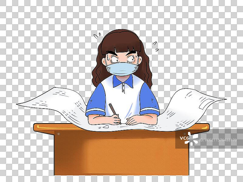 考场紧张的考生图片素材
