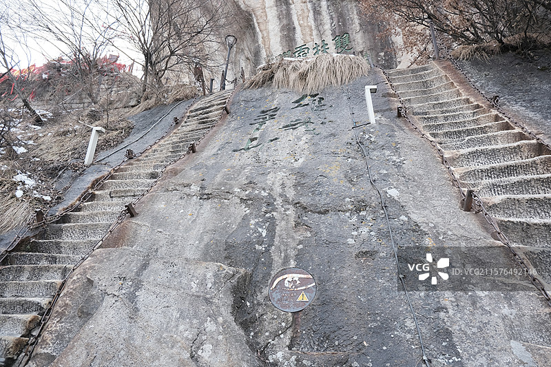 华山雪景图片素材