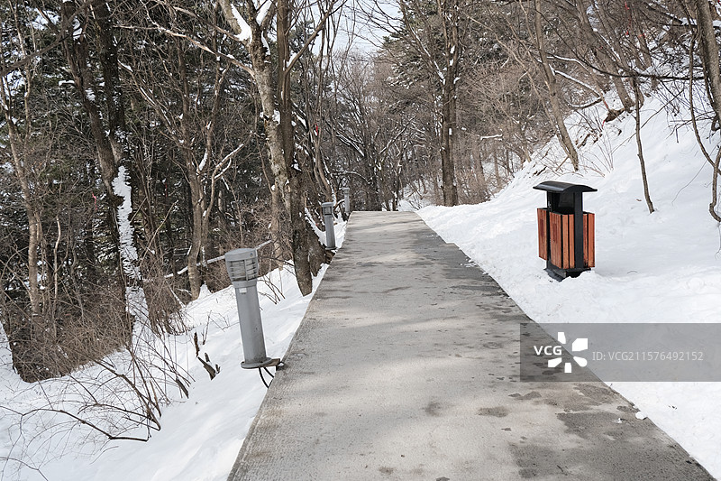 华山雪景图片素材