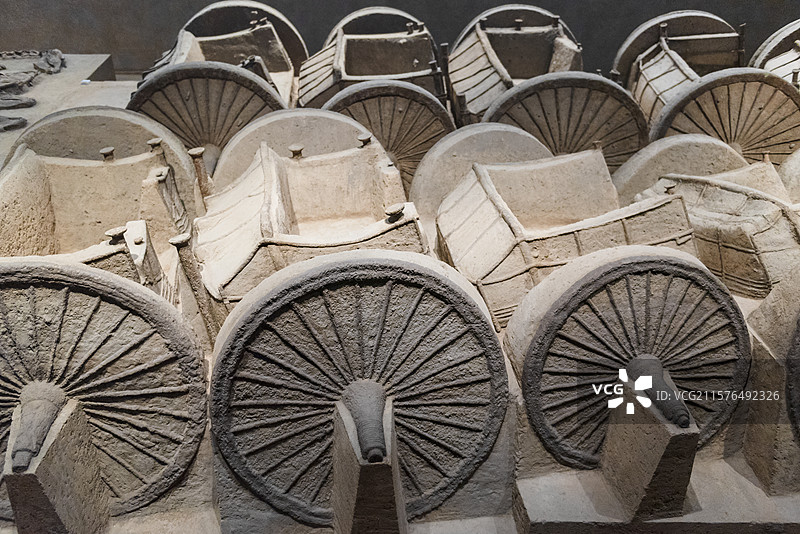 赵卿墓车马坑 春秋时期 太原市博物馆图片素材