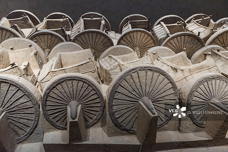 赵卿墓车马坑 春秋时期 太原市博物馆图片素材