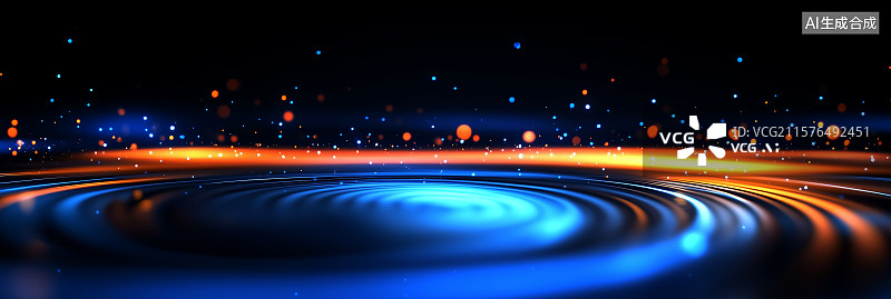 【AI数字艺术】数据洪流中的未来之光图片素材