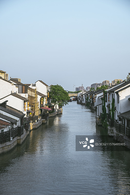 江苏省无锡市南长街水乡古镇街景图片素材